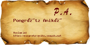 Pongrátz Anikó névjegykártya
