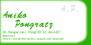 aniko pongratz business card
